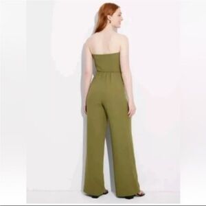 New Wild Fable Wide Leg Bandeau Olive Green Jumpsuit - Size XS